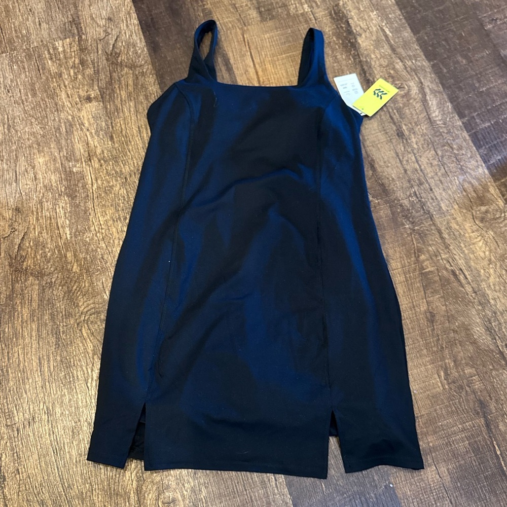 All In Motion Black Knit Slit Active Dress NWT M - Picture 2 of 7
